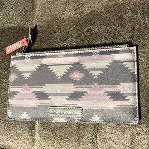 NWT Simply Southern Aztec Zippered Clutch